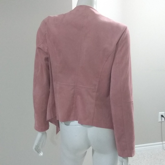 A4 Cleo petites S pink suede feel open jacket - Picture 5 of 7